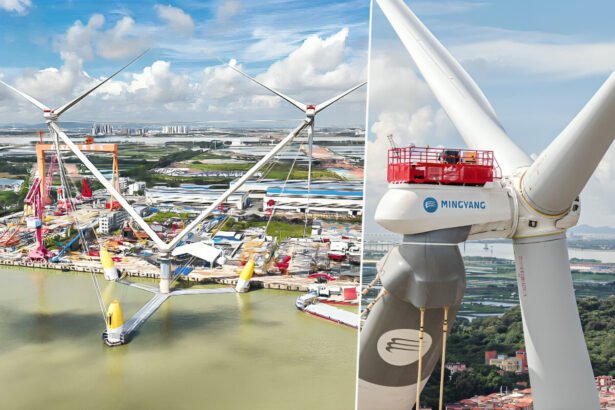 OceanX aerogenerador flotante: el más potente del mundo, diseñado para capturar energía de huracanes y abastecer a 30,000 hogares.