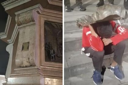 En Quito, la justicia dictó prisión preventiva para dos individuos que intentaron robar una pieza del monumento a la Independencia.