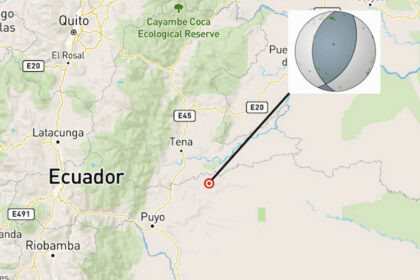 Nuevo sismo en Ecuador: un temblor de 5,3 sacudió Pastaza y se sintió en varias provincias durante la madrugada del 23F.