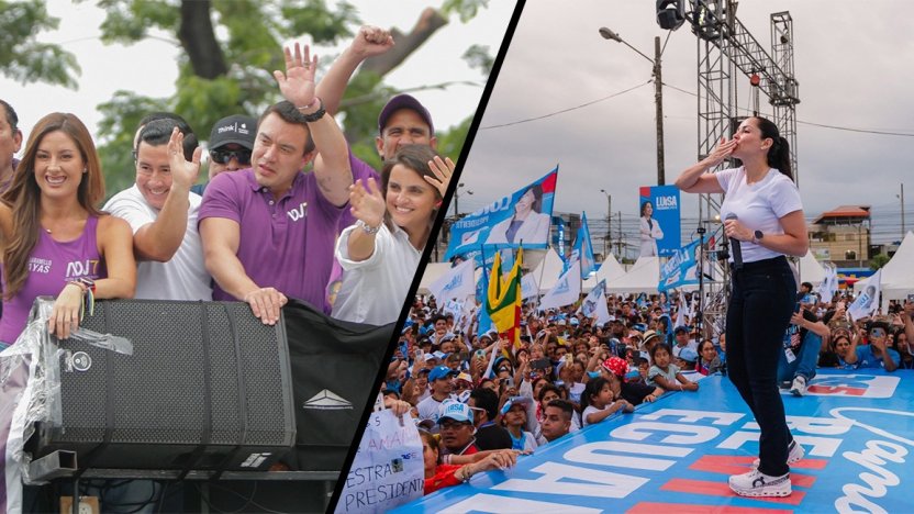 El cierre de campaña en Ecuador destacó por caravanas, conciertos y actos multitudinarios en Quito y Guayaquil, a tres días de las elecciones.