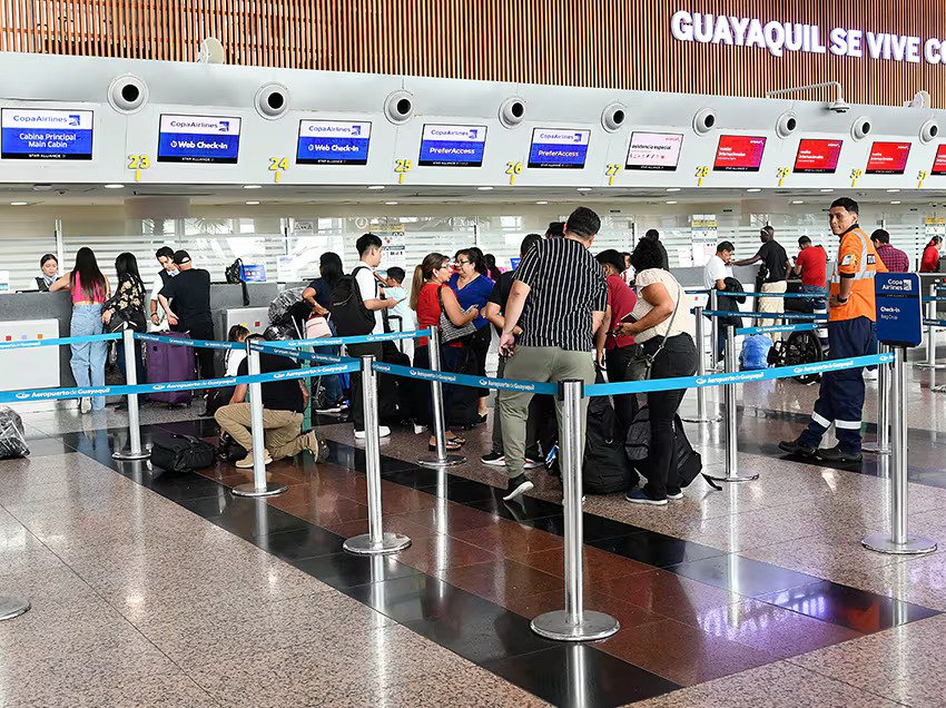 El aeropuerto de Guayaquil registró un incremento en el número de pasajeros en enero, con un crecimiento del 9,1 % respecto al año anterior.