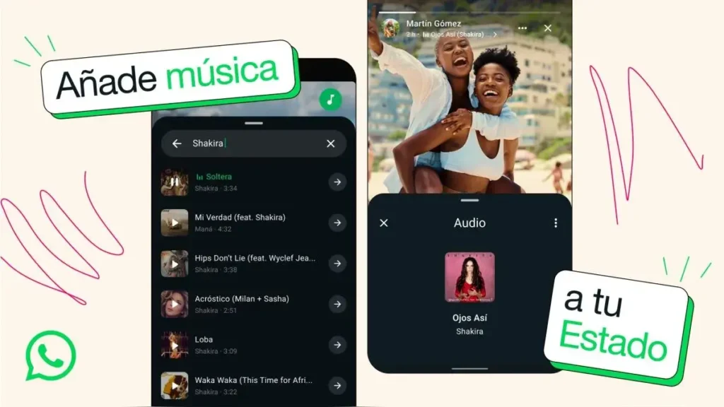 Cómo poner canciones en los estados de WhatsApp 2025
