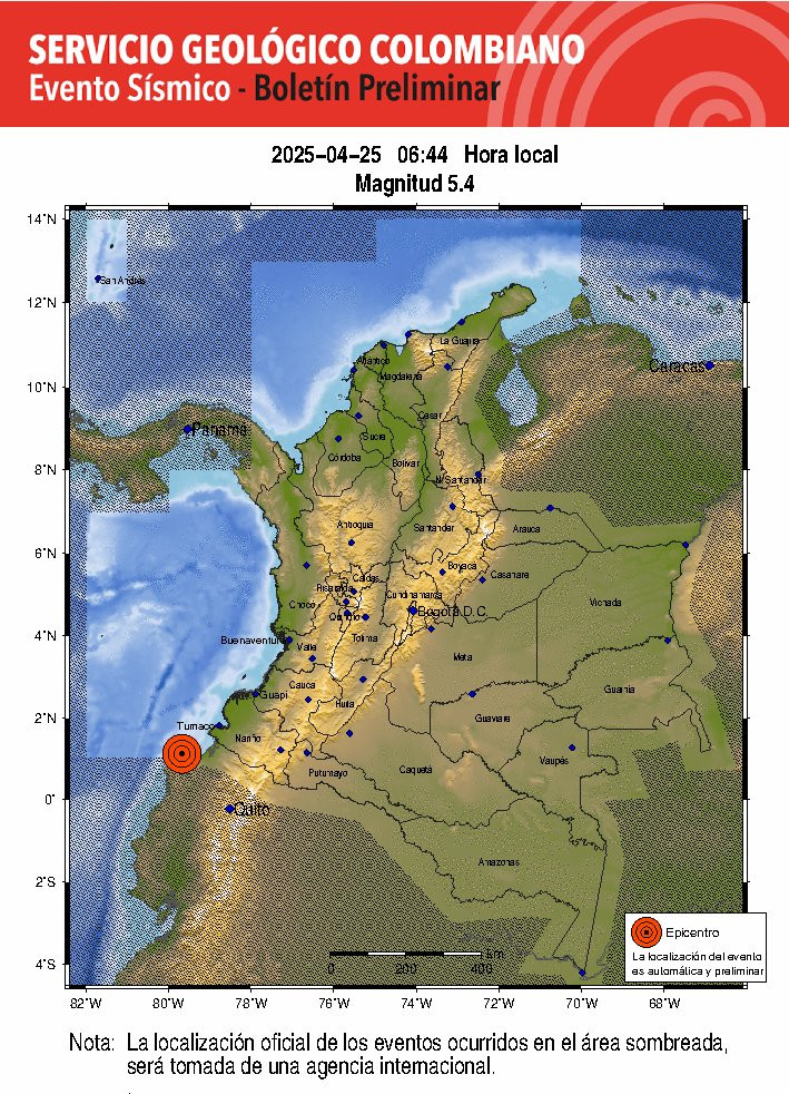 temblor en Ecuador