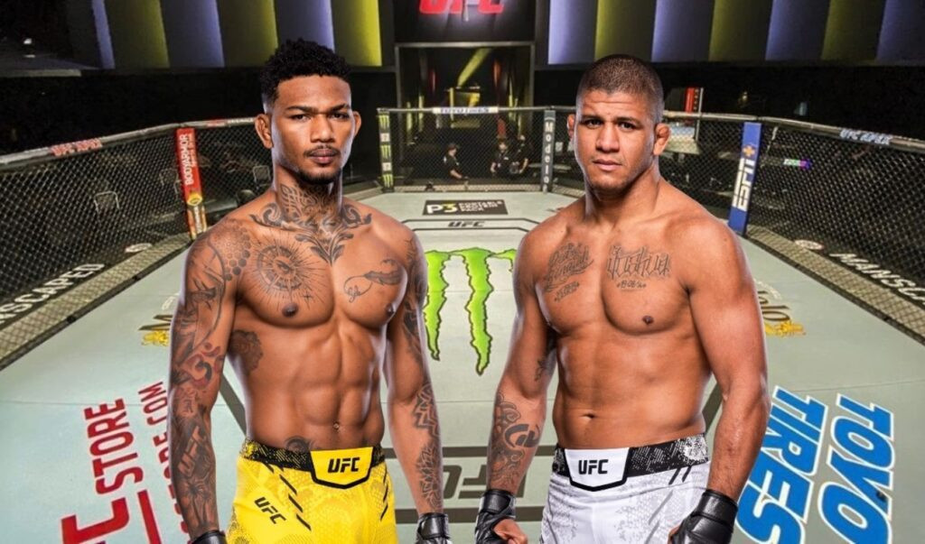 Michael Morales y Gilbert Burns en promoción de UFC Vegas 106.
