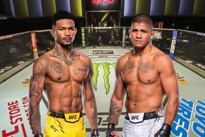 Michael Morales y Gilbert Burns en promoción de UFC Vegas 106.