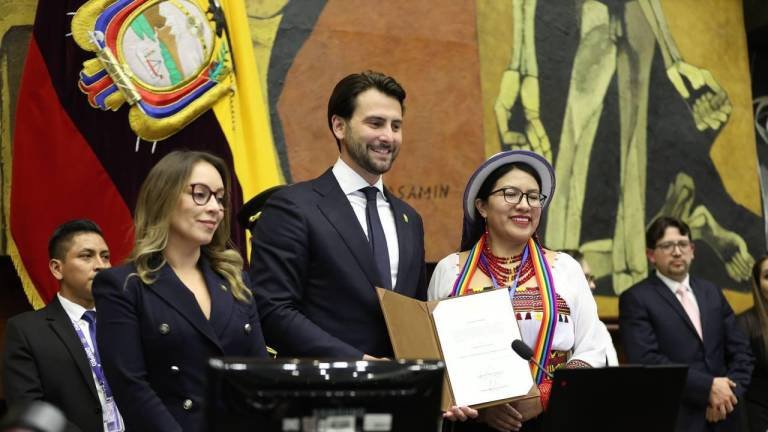 Niels Olsen durante una sesión del Pleno en la Asamblea Nacional del Ecuador