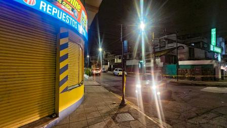 Escena del asesinato en La Concepción, Quito, donde dos personas fueron atacadas con armas de fuego