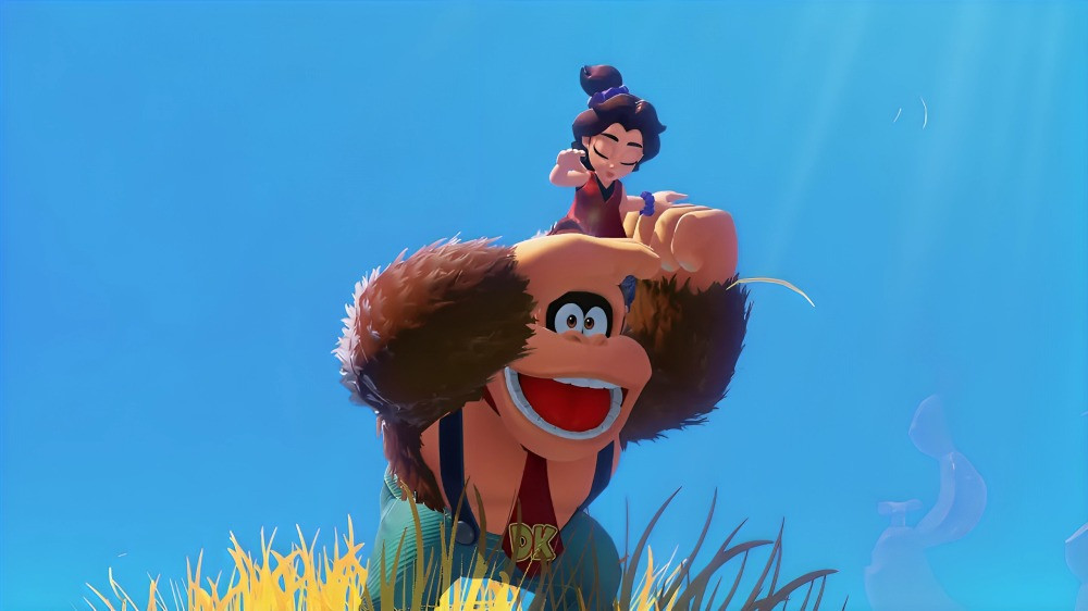 Pauline y Donkey Kong en una escena del nuevo juego Bananza para Switch 2.