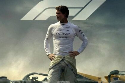 Brad Pitt en escena de F1: The Movie, adrenalina sobre el asfalto