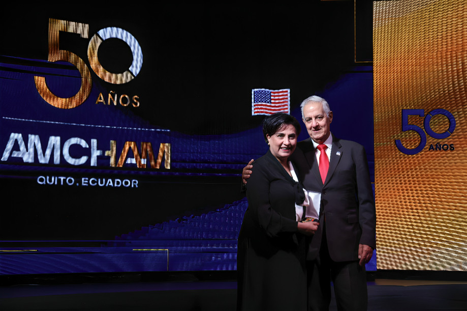 AMCHAM Quito Ecuador celebró 50 años destacando su rol comercial, alianzas estratégicas y compromiso con la relación bilateral Ecuado-EE.UU.