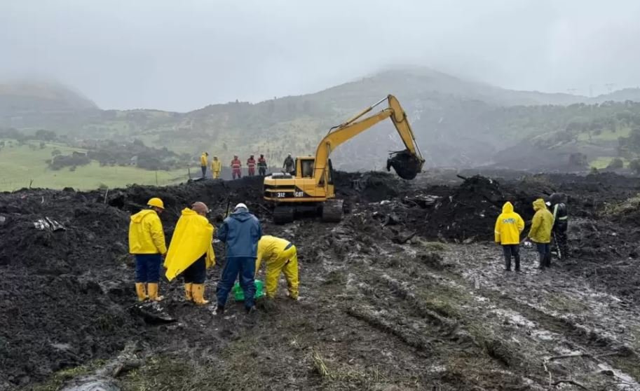 Viviendas destruidas tras aluvión en El Tambo, cantón Quijos, provincia de Napo