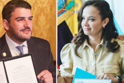 Marcela Aguiñaga y Aquiles Alvarez enfrentados por el paso elevado en Los Ceibos