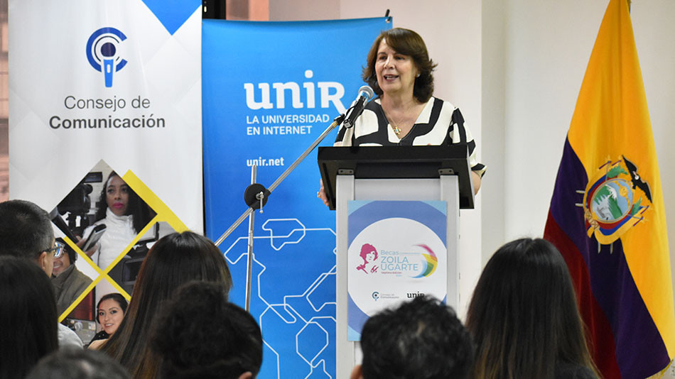 Autoridades de UNIR y el Consejo de Comunicación anuncian becas Zoila Ugarte para comunicadores de Ecuador
