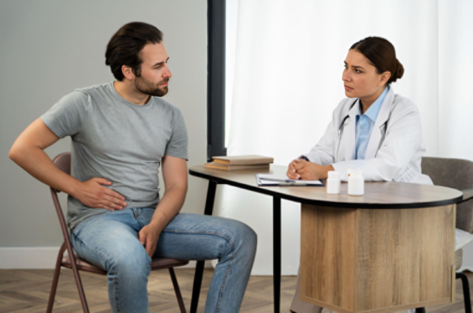 Colaboradores en oficina realizando pausas activas para cuidar su salud hepática