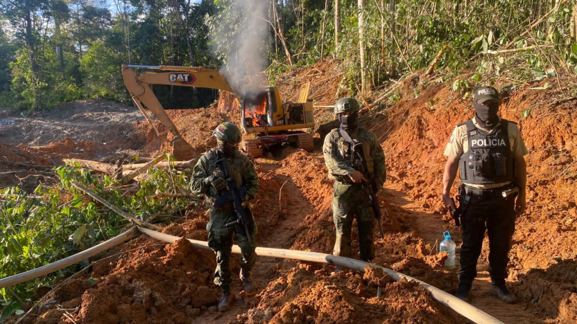 Autoridades de Ecuador y Perú coordinan operativos conjuntos contra minería ilegal en zona fronteriza