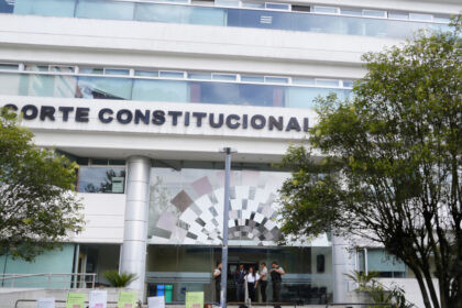 Fachada de la Corte Constitucional de Ecuador en Quito en junio de 2024
