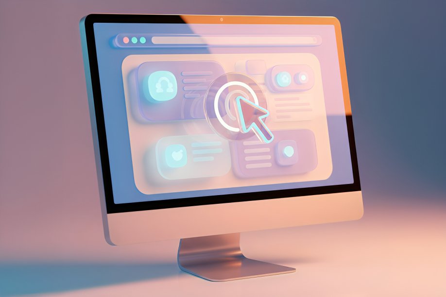 Interfaz futurista mostrando agentes de IA en navegadores web automatizando tareas de navegación digital