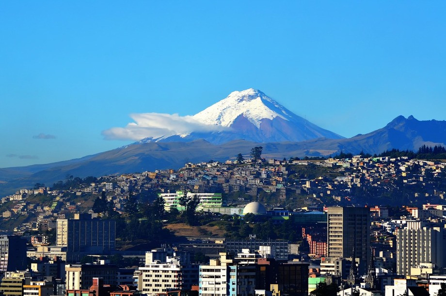 Vista panorámica del volcán Cotopaxi