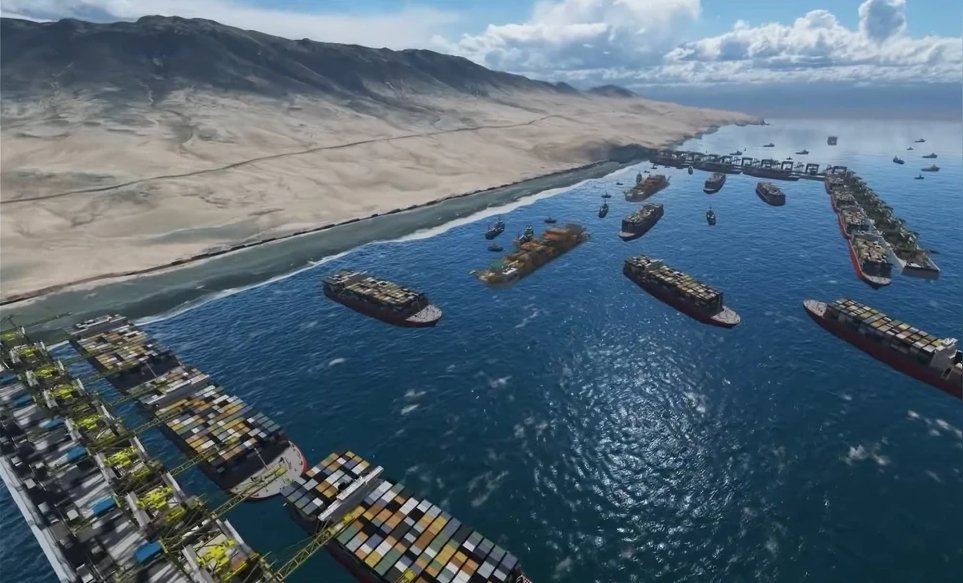 Vista aérea del terreno donde se construirá el Megapuerto de Corío en Arequipa