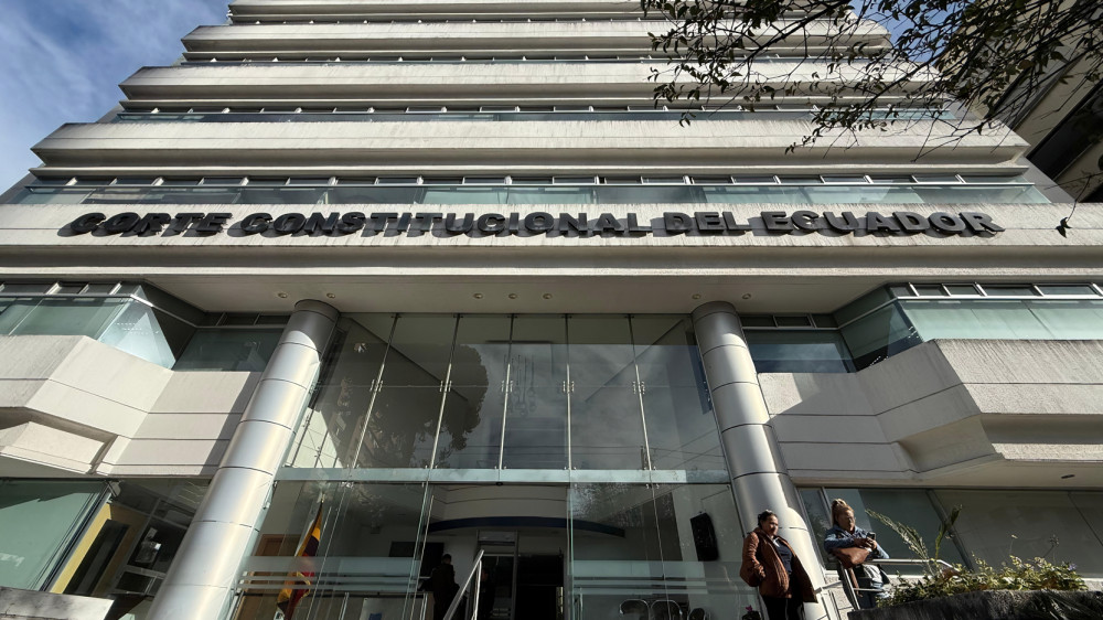 Fachada del edificio de la Corte Constitucional en Quito, 12 de agosto de 2025