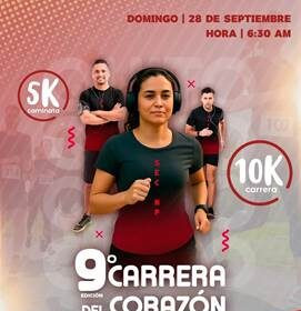 Participantes de la Carrera del Corazón 2025 corriendo en Quito por la salud infantil