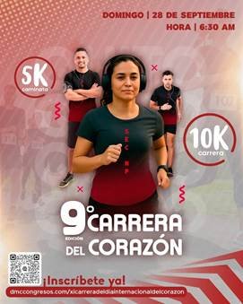 Participantes de la Carrera del Corazón 2025 corriendo en Quito por la salud infantil