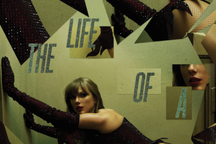 Taylor Swift posando para The Life of a Showgirl: The Shiny Bug Vinyl Collection fotografiada por Mert Alas y Marcus Piggott