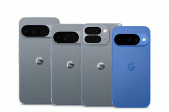Google Pixel 10 mostrando sistema de cámara triple y interfaz de inteligencia artificial en pantalla Actua Display