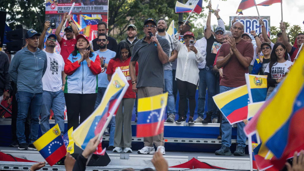 Jorge Rodríguez presidente Asamblea Nacional Venezuela advierte contra extranjeros sin permiso en sesión oficial Palacio Legislativo