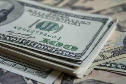Funcionario ecuatoriano revisando presupuesto de gasto público en bienes y servicios en oficina gubernamental
