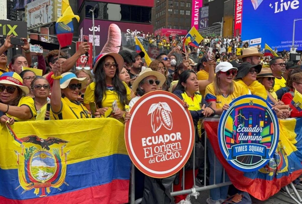 Latinos in Times Square