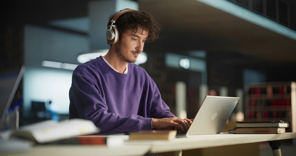 Estudiantes ecuatorianos participando en posgrados online de universidades españolas con tecnología digital avanzada