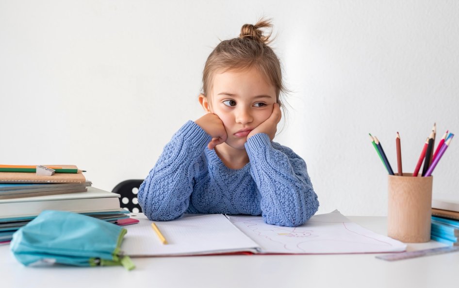 Niños y adolescentes preparándose para el regreso a clases mientras padres observan su salud mental y bienestar emocional