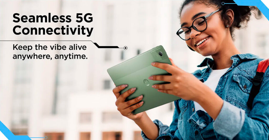 Motorola Moto Pad 60 Neo tableta con stylus y diseño delgado de 6.99mm mostrando pantalla de 11 pulgadas