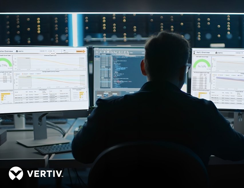 Ejecutivos de Vertiv y Waylay firmando acuerdo de adquisición para software de IA generativa en infraestructura digital