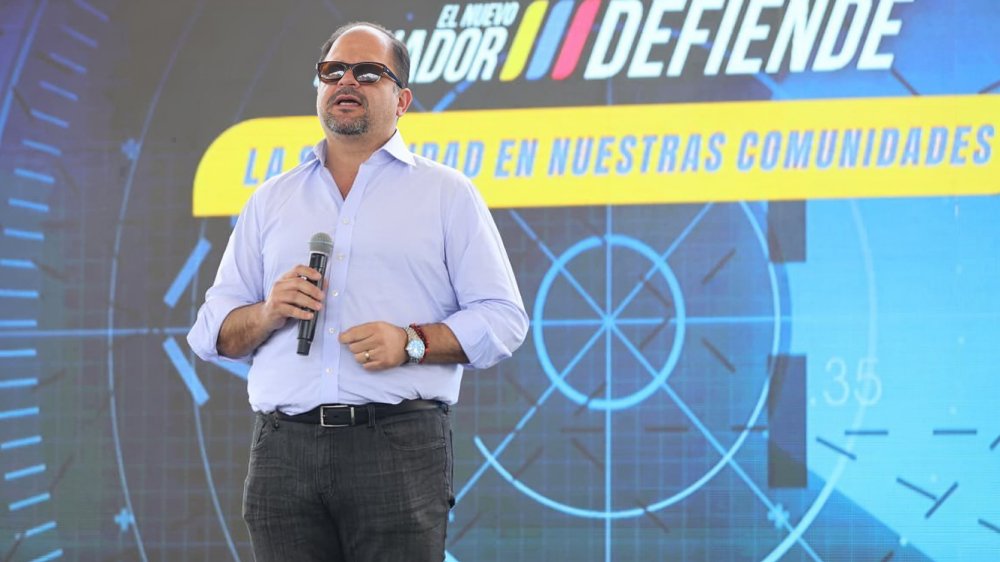 John Reimberg ministro Interior Ecuador rueda prensa subsidio diésel septiembre 2025