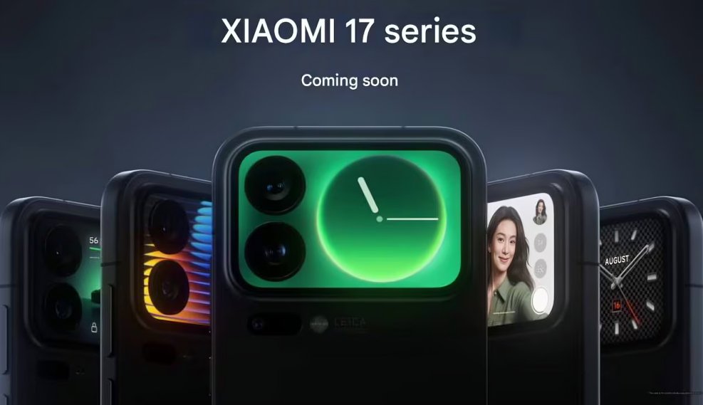 Pantalla trasera del Xiaomi 17 Pro mostrando interfaz de notificaciones y funciones de cámara avanzadas