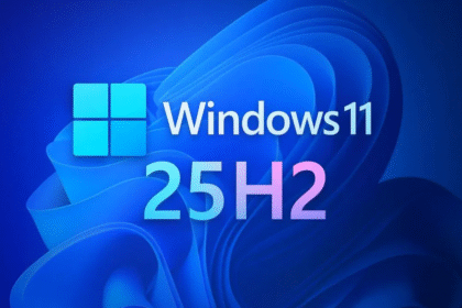 Pantalla de instalación de Windows 11 25H2 en un ordenador portátil
