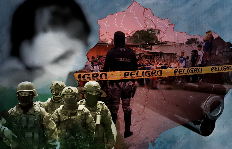 Escena policial en Ecuador por muertes violentas registradas en 2025
