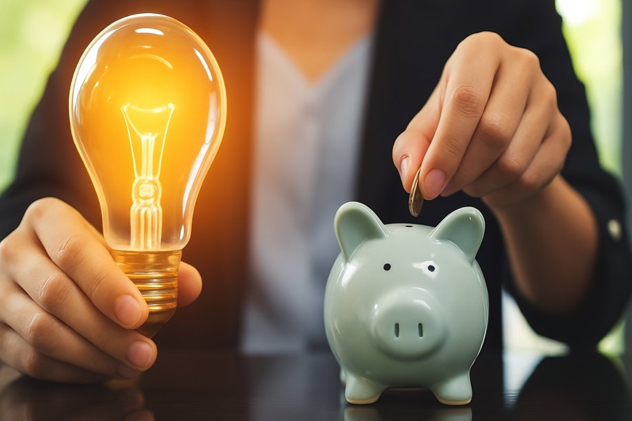 Emprendedor ecuatoriano revisando póliza de seguros accesibles en su negocio con laptop y documentos financieros