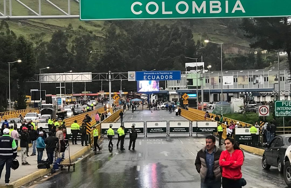 Puente Internacional de Rumichaca, único paso fronterizo habilitado entre Colombia y Ecuador en diciembre 2025