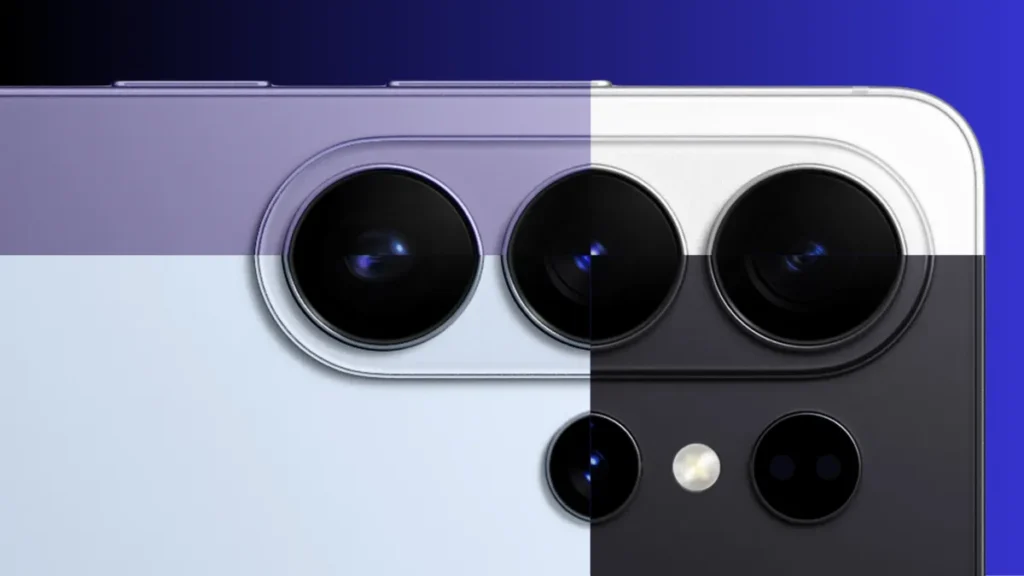 Renders filtrados del Samsung Galaxy S26 Ultra mostrando los colores Ultraviolet y Glacial Blue con diseño de cámara en forma de píldora.