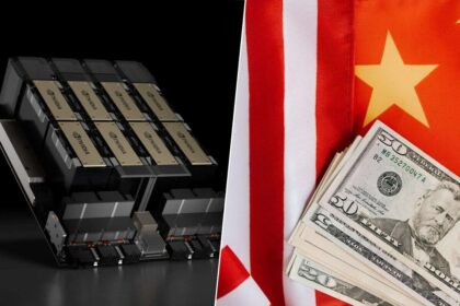 Chips NVIDIA H200 destinados al mercado de IA en China para centros de datos.