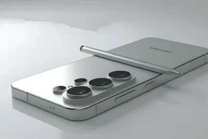 Render tecnológico del Samsung Galaxy S26 Ultra mostrando pormenores de su diseño y puerto de carga USB-C.