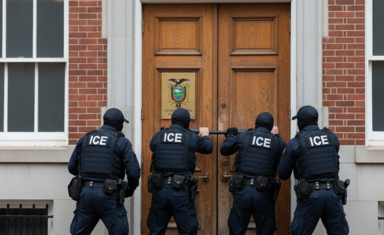 ICE intenta ingresar al Consulado de Ecuador en Minneapolis