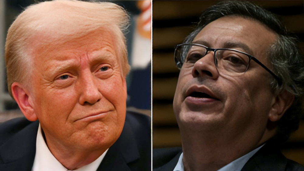 Donald Trump y Gustavo Petro en imagen compuesta sobre relaciones diplomáticas entre Estados Unidos y Colombia