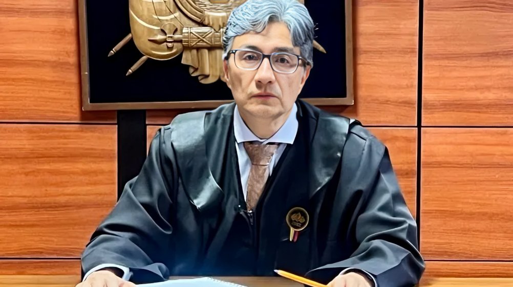 Juez Marco Rodríguez presidente encargado CNJ durante sesión en Corte Nacional de Justicia Ecuador 2026