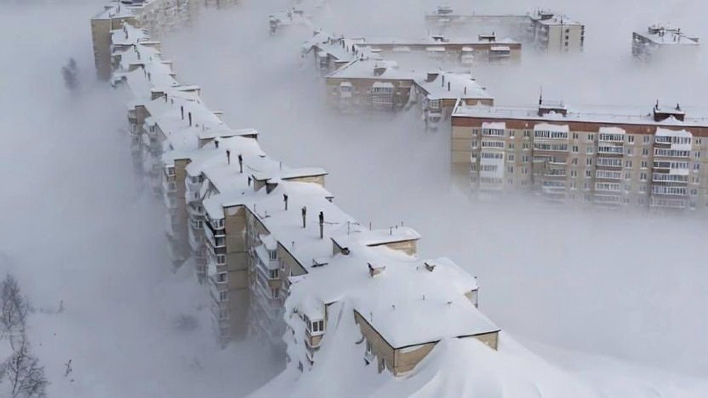 intensas nevadas en Kamchatka