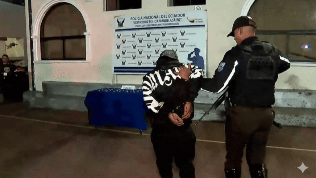 Un detenido por el robo a influencer coreano en el Centro de Quito durante operativo policial en el sur de la ciudad