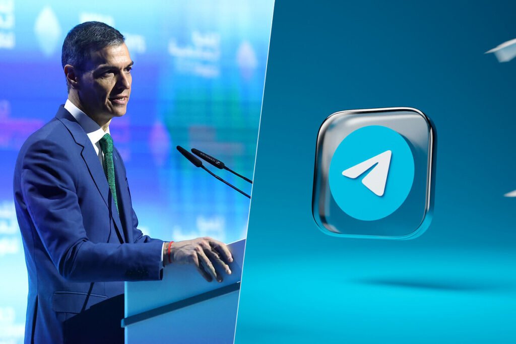 Gráfico técnico sobre el impacto de la regulación de redes sociales en España en la privacidad y el anonimato de Telegram.